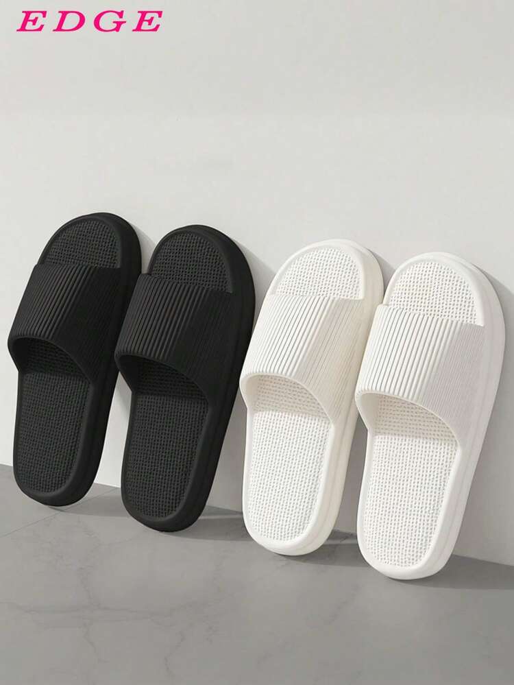 2025新款时尚男女通用厚底EVA拖鞋，防臭透气防滑软底室内/室外浴室休闲鞋，四季皆宜，多种颜色可选，轻便透气，不闷脚。 - 咖啡棕 - 查看 3