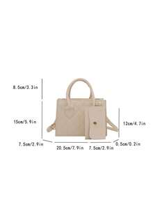 Lightweight,Business Casual Double Handle Square Bag For Teen Girls Women College Students,Rookies & White-Collar Workers Perfect For Office,College,Work ,Business,Commute,Outdoors, Travel, Outings - White - View 11