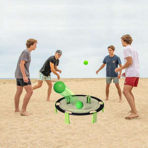 1 Set Handball Schleuder große Scheibe - Werfen Bälle abprallende Scheiben - Mehrspieler Kampf Lawn, Hinterhof, Beach Volleyball Netz Sport Team Match Ball Spiel für Innen und Außen