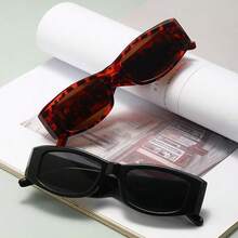 3 件/2 件时尚方形 MN 太阳镜，适合女性，朋克和嘻哈设计遮阳外出装，适合户外海滩海滨度假，适合送给家人和朋友的礼物 - 彩色 - 查看 3