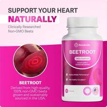 Rosabella Organic Beetroot Capsules (1300mg) For Blood Flow & Heart Health - 其他 3pcs - 查看 6