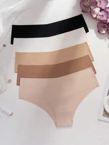 5 chiếc/gói Quần lót tam giác thể thao gợi cảm không đường may thoải mái thoáng khí cho nữ - Nhiều màu - Xem 4