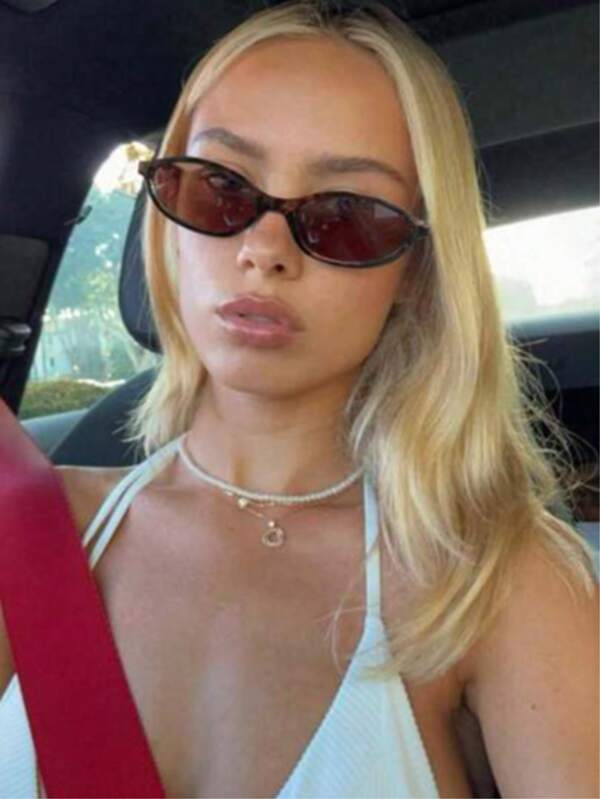 1pc Women's High-Quality Plastic Round Frame Vintage Fashion Fashion Glasses, Smooth Surface, Suitable For Daily Life And Travel In Summer, The Best Choice For Fashion And Comfort-Seeking Women Preppy Style For Back To School Oval Shape