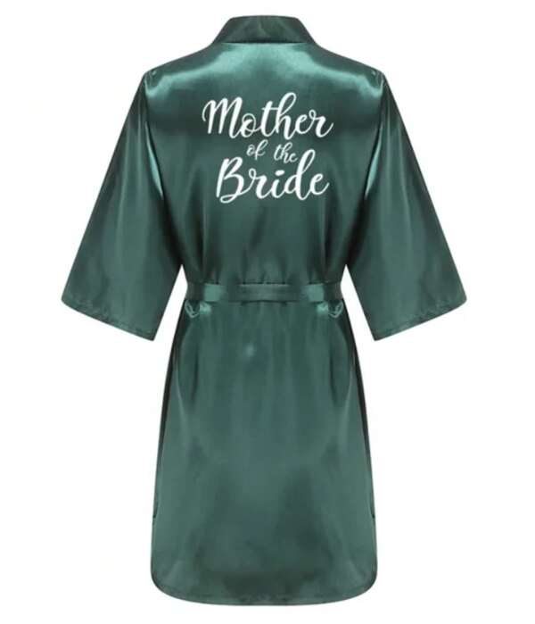 Wedding Bride Bridesmaid Robes Dressing Gown Sexy Women Bathrobe Night Sleepwear Women Gold Printed Kimono Plus Size