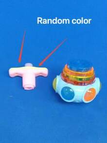 1 件有趣的 LED 灯光音乐陀螺玩具、闪光旋转陀螺玩具、发光音乐旋转玩具、儿童灯光玩具、儿童黑暗派对用品、男孩和女孩的生日礼物、圣诞礼物（部分颜色随机，