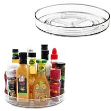3 pièces/1 pièce Porte-épices rotatif à 360°, plateau de cuisine rotatif d'environ 24 cm, organisateur d'épices, plateau tournant réfrigérateur, Paresse Susan, épices rotatives, organisateur de fruits et de collations