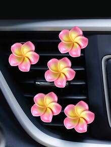 5件套汽车空调出风口装饰品，包括花卉装饰品，汽车空调出风口装饰品 - 彩色 - 查看 10