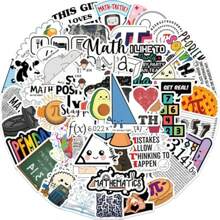 50 Mathematical Formulas Stickers Gift To Mathematics Enthusiasts DIY Your Book, Mobile Phone, Tablet Decorative Helmet Guitar Luggage Sticker, School Supplies,Back To School