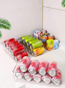1pc/2set Refrigerator Storage Box, Clear Durable Storage Bin, Stackable Large Capacity Storage Bucket For Refrigerator, Freezer, Kitchen Cabinet, Pantry, Kitchen Storage Box And Cabinet, Kitchen Accessories,Fridge Organizer,Snack Box,Spice Containrs,Valentine's Day Back To School