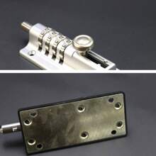 Serrure à combinaison métallique avec mot de passe à 4 chiffres, verrou à loquet pour portes intérieures et portail d'entrée (100*48mm)