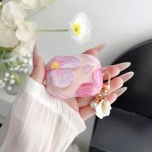 IMD 耳机盒,贝壳吊坠耳机套,油画印花防震耳机保护壳,兼容 1/2/3/4/Pro - 粉紅色 - 查看 18