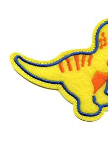 1 pieza Parche bordado de dinosaurio Estegosaurio lindo, bordado de tela de poliéster DIY, apropiado para ropa, prendas, calzado y accesorios, para todas las estaciones