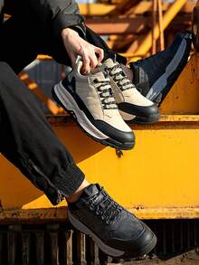Zapatos de seguridad industrial de los hombres de acero cabeza anti-smash anti-apuñalamiento  transpirable al aire libre de trabajo zapatos de seguro de trabajo - Caqui - Ver 5