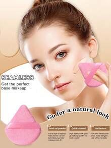 100/50/20/PCSPowder Puffs For Face Powder Triangle Powder Puff For Loose And Cosmetic Foundation, Makeup Puff For Contouring