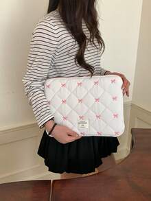 蝴蝶结笔记本电脑内袋适用于 iPad/ 10/11 英寸、13/14 英寸、15/15.6 英寸，可爱笔记本电脑包 - 彩色 - 查看 5