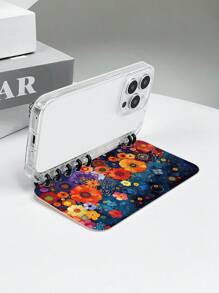 1pc Polka Dot Floral Pattern Flip Cover Mobile Phone Case, Book Style, Compatible With Apple 11/12/13/14/15/16 Pro Max / Galaxy A05/A15/25/35/55/S23/S24 Ultra