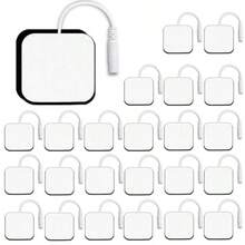 GEOXS24PCS TENS Unit Replacement Pads 2X2 Latex Free Electrodes Compatible With TENS Machine Use 2mm Pin Connector Lead Wires Such As AUVON TENS TENS 7000 Etekcity Nicwell Care Tenszs3li - White - View 1