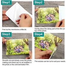 32 Sheets Self Adhesive Laminating Sheets, 4.3in X 6.4in Laminating Sheets Self Sealing, Clear Laminate Sheets For Stickers, Clear Adhesive Sheets - 透明 - 查看 4