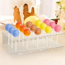 1 pièce/2pcs Support pour sucettes de gâteau, support à sucettes en acrylique, présentoir transparent pour sucettes de gâteau, support à sucettes de bonbons 12/15 trous - Taille unique - Voir 7