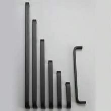 Black Aluminum Alloy Handle, Fashionable Kitchen Cabinet Knob And Drawer Pull (Set: Handles + Screws)