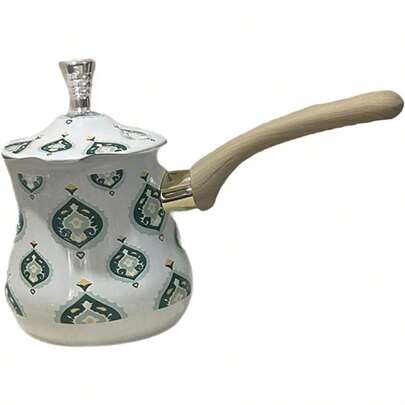 Jarra turca para café con calentador de leche, con asa y recipiente para derretir mantequilla. Cafetera y calentador de mantequilla de 550ml para uso doméstico, viajes y camping