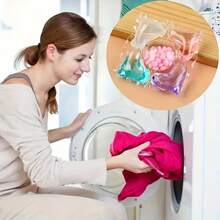 五合一洗衣凝珠，溶解粉末珍珠，深层清洁，持久留香，优质 PET 材质，去污柔顺衣物，不含染料，适用于家庭、酒店、学校、旅行必备