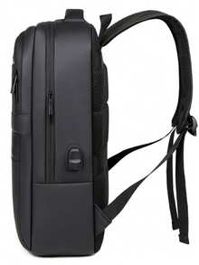 Backpack, Slim Business Notebook, 14-Inch Computer Bag, 15.6-Inch Casual Backpack, Versatile USB For Men And Women - 黑色 - 查看 5