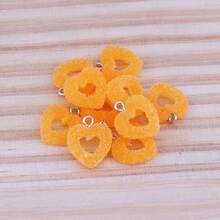 10 cái/lô nhiều màu sắc kẹo mềm hình trái tim quyến rũ mặt dây chuyền bằng nhựa quyến rũ cho bông tai vòng tay làm đồ trang sức - Mặt dây chuyền tình yêu rỗng Gummy - Xem 9