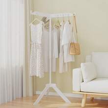 1 件 360 度可旋转折叠晾衣架 - 独立节省空间收纳架，带挂钩，耐用塑料多功能收纳，适用于卧室、厨房、阳台、室内外使用，多用途衣架，现代实用的设计