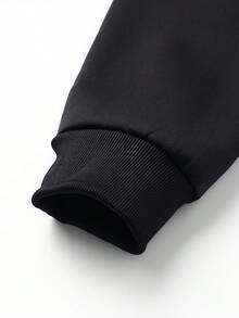 Men's Fashionable Casual Multi-Function Warm Hooded Zip-Up Jacket, Sherpa Lining Casual Hoodie Jacket, Thick Sherpa Full Zip Hooded Sweatshirt, Suitable For Autumn/Winter, Warm Long Sleeve, Men's Warm Wear, Winter Clothing, Black Hoodie