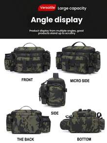 Waterproof Fishing Waist Pack – Multi-Function Lure Tackle Bag With Detachable Rod Holder & 20L Capacity (Hands-Free Design For Kayak/Bank Fishing)