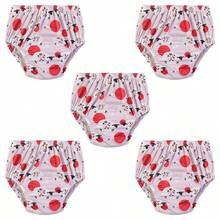 5 PIEZAS Pantalones de pañal para bebé suaves y cómodos, pantalones de entrenamiento para niños pequeños, pañales lavables y reutilizables, pantalones de pañal para recién nacidos, pantalones de entrenamiento para ir al baño del bebé, perfectos para baby shower y el mejor regalo para bebé - Estampado digital - Multicolor - Ver 17