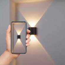1 Piece, Modern Courtyard LED Wall Light -2W, AC 110-260V, Outdoor Wall Wash Light And Indoor Decoration Light, Staircase And Step Wall Light, Easy To Install, Durable ABS Shell, Warm Light Color, Suitable For Courtyard Villa Entrance, Hotel Corridor, Balcony, Corridor, Staircase, Indoor And Outdoor, Park, Fence Lighting Wall Light