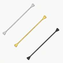 1 件男士衬衫领撑，商务领带配件，银色/金色/枪黑色领带夹，时尚珠宝 - 彩色 - 查看 2