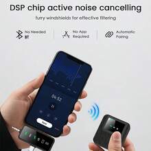 3-In-1 Professional Wireless Lavalier Microphone For IPhone, Android, Camera – 328ft Range, 20H Battery, Wireless Microphones, Noise Canceling For Recording, Live Streaming - 黑色 - 查看 2