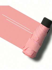 1 件五折胶囊伞两用防风防雨防紫外线遮阳伞便携式旅行轻便小巧口袋迷你折叠雨伞适用于学校、办公室、家庭、旅行、雨伞旅行、雨伞架、女士雨伞、女士雨伞防雨防风 - 彩色 - 查看 3