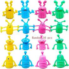 3/8/16/24 件木制手指木偶玩具，柔软弹性卡通人物玩偶，非常适合生日派对、活动装饰（多种款式和颜色）