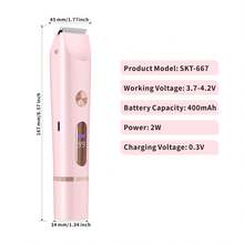 Women Bikini Trimmer, Dual-Head Hair Trimmer For Women,2-In-1 Bikini Shaver With Ceramic Blade Heads & Type-C Charging Port, Electric Razors For Women Pubic Hair,Underarms,Legs,Arms,Face - Multicolor - View 13