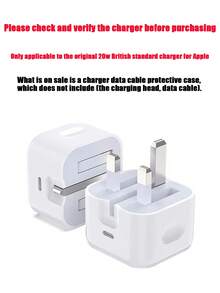 5pcs/Set Astronaut & Planet Graphic Protector Covers Compatible With Apple 20W UK Plug Charger & Data Cable Nan Cable Protector Charger Accessories Phone Accessories - Multicolor - View 7