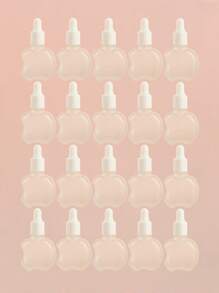 3/5/10/20pcs/Set Square Matte Empty Refillable Glass Dropper Bottles 5ml/8ml/10ml/15ml/20ml For Essential Oil, Serum, Perfume, Travel And DIY Use, White And Silver Cap