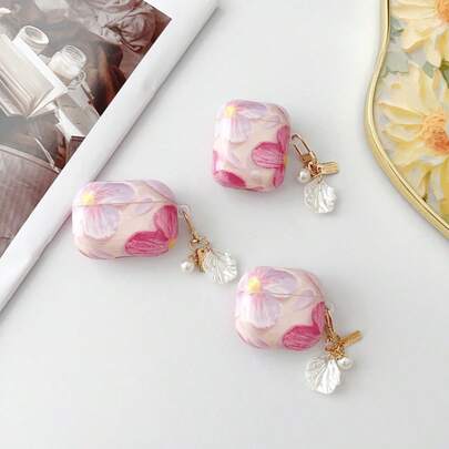 Vỏ hộp đựng tai nghe IMD, Vỏ hộp đựng tai nghe hình vỏ sò, Vỏ hộp đựng tai nghe chống sốc in hình tranh sơn dầu tương thích với 1/2/3/4/Pro