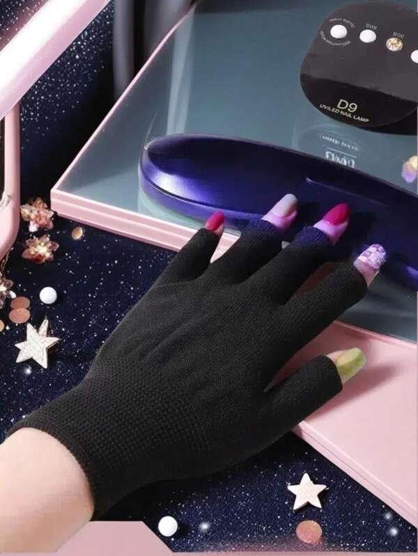 1 Pair Fingerless Nail Gloves|UV Protection Sunscreen Hand Cover|Touchscreen Compatible|Women's Hand Care Essential|For Manicure & Outdoor Activities