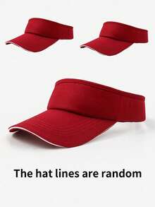 3 件装运动遮阳帽可调节空顶棒球帽，男女皆宜