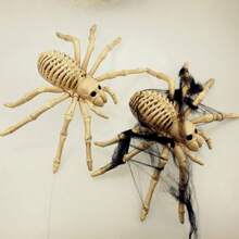 1pc Realistic Spider Skeleton Decor - Halloween Skeleton Model - Scary Animal Skeleton Decoration