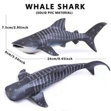 Large Realistic Solid PVC Plastic Ocean Animal Models - Shark, Prehistoric Sea Creatures, Megalodon, Whales Figurines, Decorations, Toys, Holiday Gifts - Multicolor - View 21