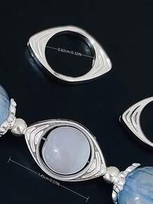 50颗14.5毫米恶魔之眼珠宝框架隔珠。珠宝DIY，珠宝DIY配件。适用于耳环、项链、手链、发饰、发夹。手机壳、护身符、护身符、钥匙扣装饰。汽车流苏吊坠。智能手机挂绳。手工艺品和日常礼品。打造独特魅力的珠宝。珠宝DIY制作，珠宝配件，手工制作。珠子零件 - ring/ - 查看 6