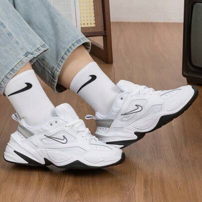 Nike 女款新款 M2K TEKNO 复古跑步鞋，休闲运动鞋，时尚低帮厚底运动鞋，BQ3378-100