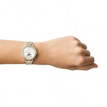 Fossil Jacqueline Series: Sun And Moon Theme Quartz Watch Stainless Steel Case/Artificial Gemstone Crystal Surface