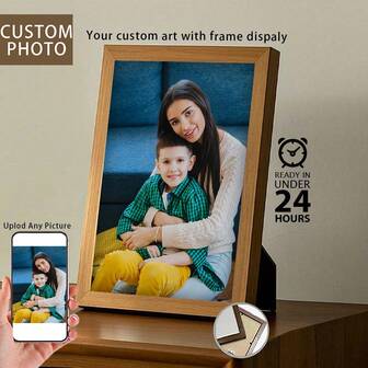 1 pezzo, cornice opzionale, pittura su tela personalizzata, foto personalizzata, Natale, decorazioni natalizie, opera d'arte da parete unica e creativa, adatta per feste di compleanno, anniversari, decorazione della casa, stampa HD, conservazione dei ricordi, salvaguardia di bei momenti, il regalo di Natale ideale, perfetto per la decorazione della stanza