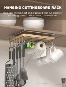 1 件多功能橱柜整理架、厨房锅盖和砧板架、办公桌储物架